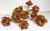 Pinecone, 36 Miniature Wire Stemmed Gold Pinecone and Red Berry Holiday Nature Floral Picks