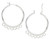 10 Silver Plated Brass 29mm Hoop Earring with 7 Closed Loops & Latch Back Closure