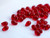 Bead, Teardrop, 100 Czech Pressed Glass Siam Ruby Red Top Drilled 6x4mm Teardrop Beads