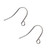 Ear Wire, 100 Gunmetal Plated Brass 15mm Fishhook with Open Loop Earrings