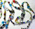 Bead Mix, Glass, Lampworked, Millefiori, Multicolored Mixed Bead 2 Strands