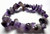 Bracelet, Stretch, Amethyst (natural), Extra-Large Chips, 7-1/2 inches