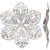 Focal, 4 Antiqued Silver Plated Brass 42x42mm Filigree Flower Connectors