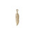 Drop, Charm, 10 Gold Plated Brass 18x4mm Single Sided Feather Charms