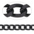 Chain, 25 Feet Anodized Aluminum Black 11x7mm Links Cable Bulk Chain