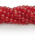 1 Strand(80) Red Crackle Glass 5-6mm Round Beads with 0.7-1.1mm Hole *