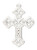 Drop, ,Charm, Cross, 50 Silver Plated Brass 24x18mm Filigree Cross Charms