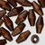 Bead, 25 Large Brown 24x12mm Hand-Cut Bicone Wood Wooden Beads with 3.5mm Hole