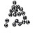 Bead, 20 Black & White Polka Dot Acrylic 16mm Round Beads with 2-2.5mm Hole *