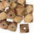 Bead, Wood, 25 Light Brown 20mm Hand Cut Faceted Cube Wood Beads with 3.2-3.9mm Hole `