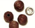 Bead, 25 Brown Corrugated 20mm Hand Cut Fluted Wood Beads with 4-5mm Hole `