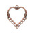 20 Antiqued Copper Heart 26x26mm Connectors with 9 Loops  *