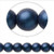Bead, Czech Glass Opaque Satin Dark Blue Druk 8mm Round Beads 1 Strand(50)`