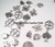 Charm Mix, 20 Antiqued Silver Finished Pewter Clover Shamrock & Tree Charm Bead MIX