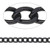 Chain, Anodized Aluminum Black Finished Bulk Curb Chain w/ 6x4mm Links (5`or 25`)