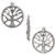 2 Antiqued Silver Pewter Tree of Life Charms  ~  25x23x3mm