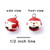 4 Christmas Resin  3D Roly Poly Hand Painted Santa Claus Charms *