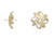 Bead Cap, 100 Gold Plated Brass 10x3mm Fancy Leaf Bead Caps to Fit 10-12mm Beads