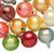 Bell, 20 Lacquer Cat's Eye Multi Colors Brass 14mm Jingle Bell Charm with Clappers Mix