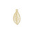 50 Lazer Lace Gold Plated Brass 18x9mm Filigree Leaf Teardrop Leaves