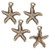 4 Antiqued Gold Pewter 20x17mm StarFish Sea Creature Charms *