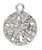 Drop, Charm, 4 Antiqued Silver Pewter 20x16mm Sand Dollar Charms *