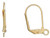 100 Gold Plated Brass 17.5mm Leverback Earwires with Open Loop Earrings