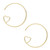 100 Gold Plated Brass 23mm Hoop 19 Gauge Earwires with Heart Loop Earrings