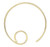 100 Gold Plated Brass 16mm 22 Gauge Hoop Round with Loop Earwire Earring