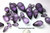 27 Transparent Faceted Acrylic Purple Top Drilled Teardrop Bead Mix