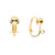 Earring, Clip-On, 100 Gold Plated Steel 16mm Clip On Earrings with 6.5mm Half Ball