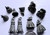 Charm Mix,10 Antiqued Silver Plated Pewter 3 Dimensional Tassel of 3 Sizes w/ Jump Rings*