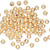 100 Gold Plated Brass 4mm Corrugated Round Beads with 1mm Hole