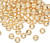 100 Gold Plated Brass 4mm Corrugated Round Beads with 1mm Hole