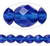 50 Light Cobalt Blue Czech Fire Polished 8mm Round Glass Beads with 1.1-1.3mm Hole