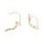 480 Gold Plated Brass 17mm Leverback Hinge Earwire Earrings with Open Loop *