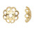 Bead Cap, 500 Gold Plated Brass 6x1mm Filigree Scalloped Flower to Fit 6-8mm