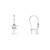 Ear Wire, 10 Silver Plated Brass Star 18mm Kidney Ear Wires with Loop Earrings