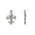 50 Antiqued Silver Plated Pewter 15x12mm Fleur De Lis Charms