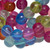 36" Strand Mixed Fruit Punch Bright Colors 8mm Round Glass Beads