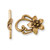 Clasp, 2 Sets Antiqued Gold Plated Pewter Flower Leaf Toggle Clasps *