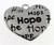 1 Antiqued Silver Plated Pewter 25x21mm HEART with HOPE Charms