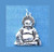 Charm, 2 Silver Plated 14x18mm Happy Sitting Buddha Charms with Jump Rings *