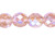 Bead, Czech Fire Polished Aurora Borealis Light Rose 12mm Faceted Glass Beads 1 Strand(34)