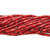 Bead, Bugle, RED Silver Lined Czech Glass 6mm (1/4" Long) #3 Twist (1150)