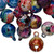 Bell, 50 Brass & Enamel Patterned 2mm Round Jingle Bells with Clappers