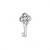 Charm, 20 Antiqued Silver Plated Pewter 21x10mm Double Sided KEY Charms *