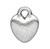 Charm, Drop, 50 Antiqued Silver Plated Pewter 8x8mm Double Sided HEART Charms *