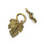 5 Sets Antiqued Gold Plated Pewter Grape Leaf Toggle Clasps *