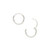 4 Pair Small Sterling Silver 10mm Round Endless Loop Closure Hoop Earrings